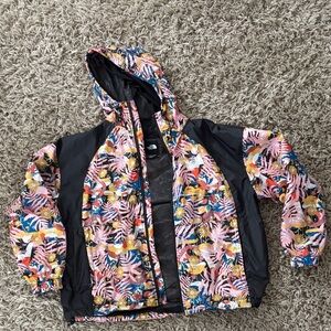The North Face Black Multicolor Floral Hooded Jacket